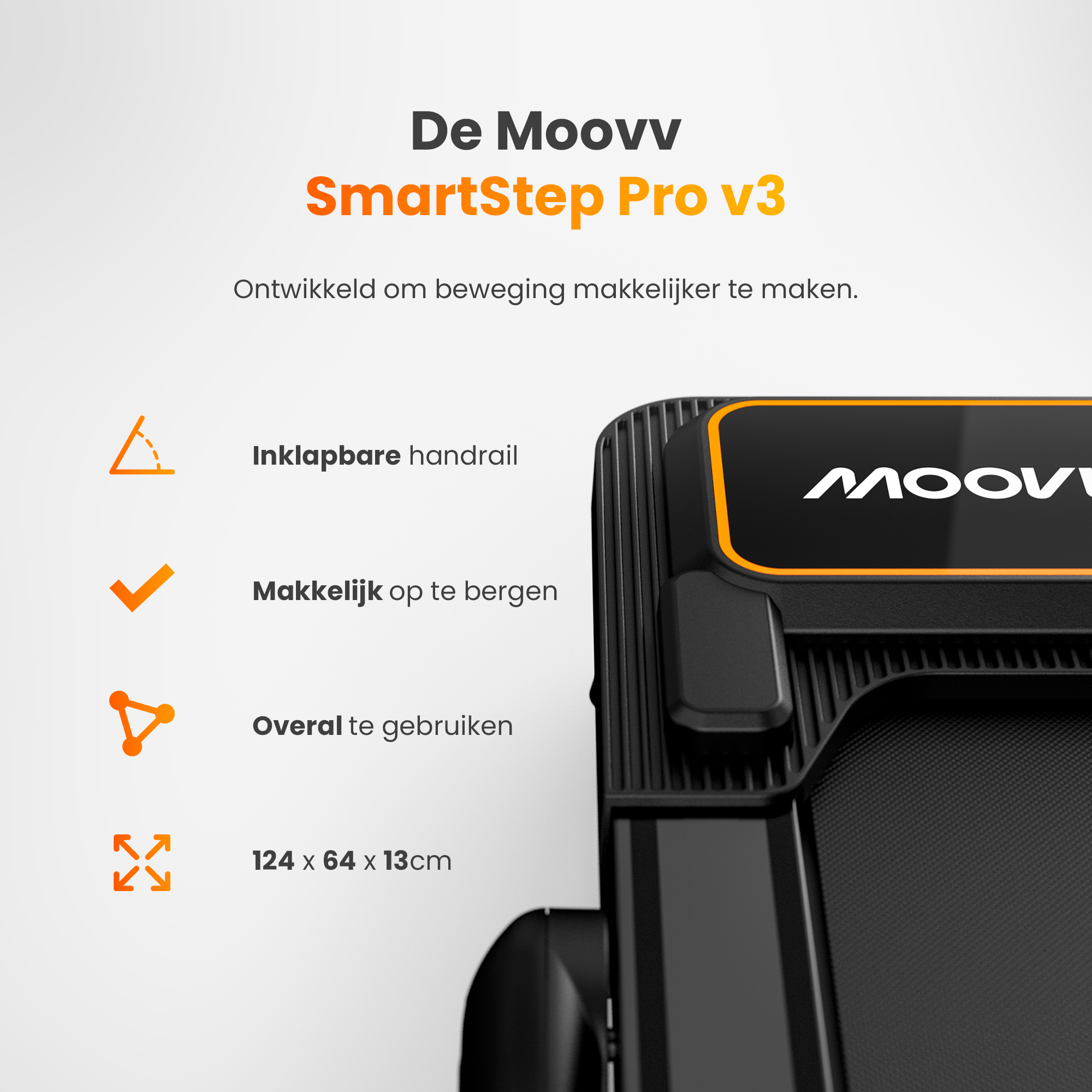 Moovv SmartStep Pro v3 - Loopband Inklapbaar 1-12km/u