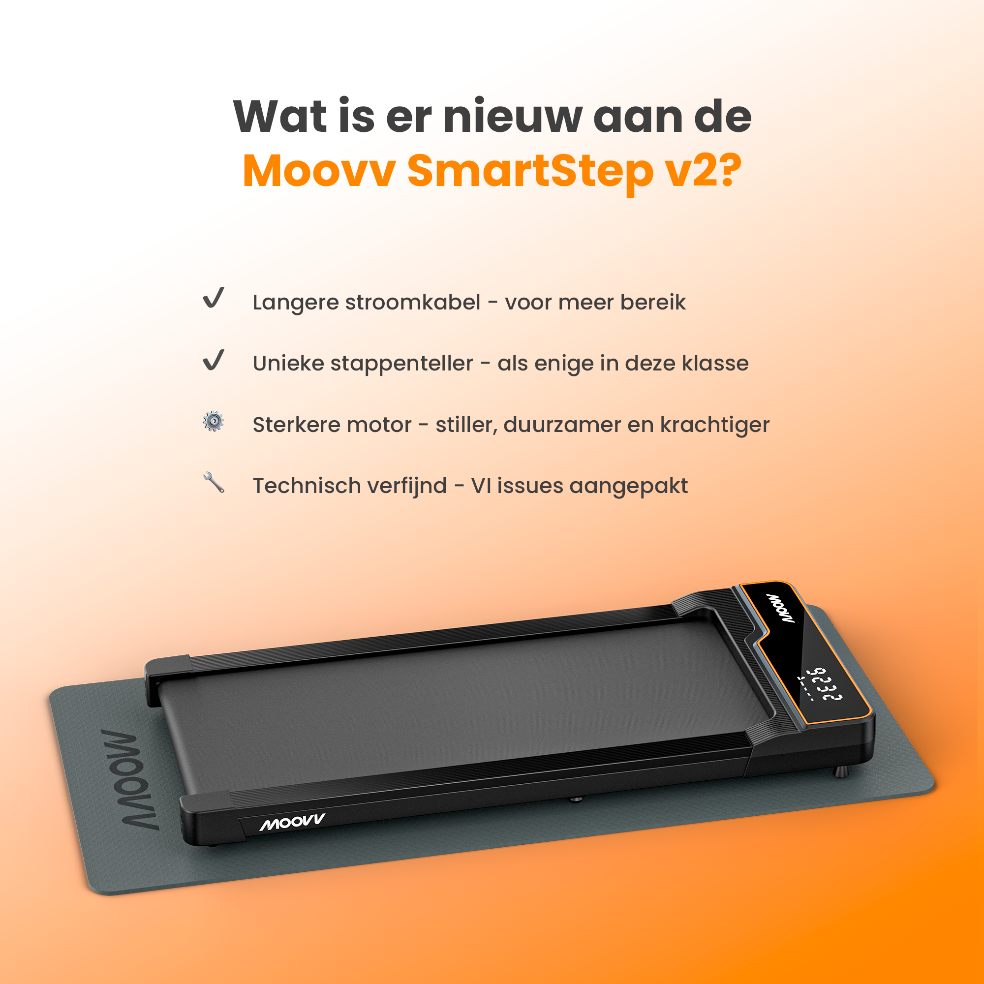 Moovv SmartStep v2 - Loopband 1-6km/u